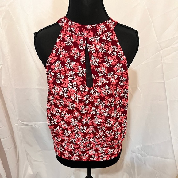 Express Red and White Floral Top - Picture 1 of 16
